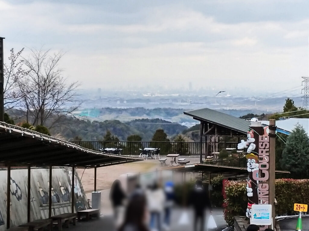 サイクルスポーツセンターから見える大阪